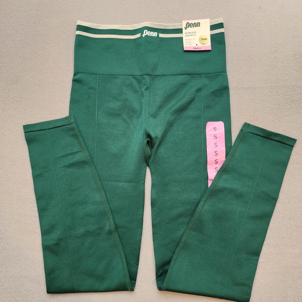 Penn Women Seamless Leggings Rain Forest Green High Waist Athletic Small NWT